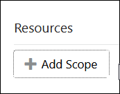 スコープの追加ボタン