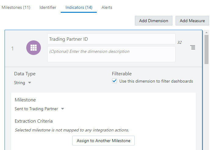 マイルストンに関連付けられているインジケータが統合にマップされていません