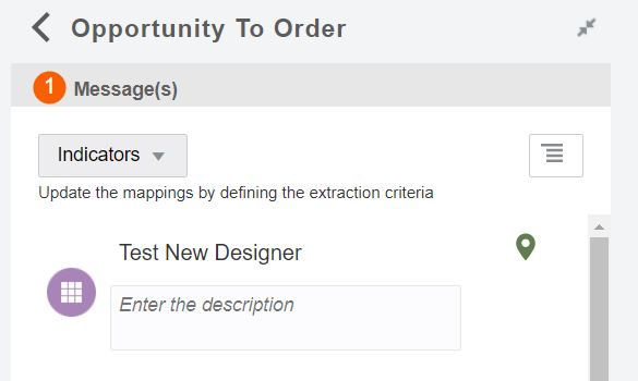 インサイトへのマッピング・ページのインジケータ