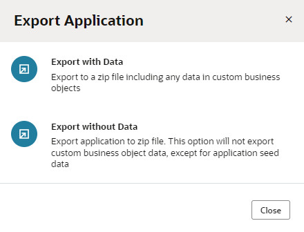 export-application-dialog.pngの説明は以下のとおりです