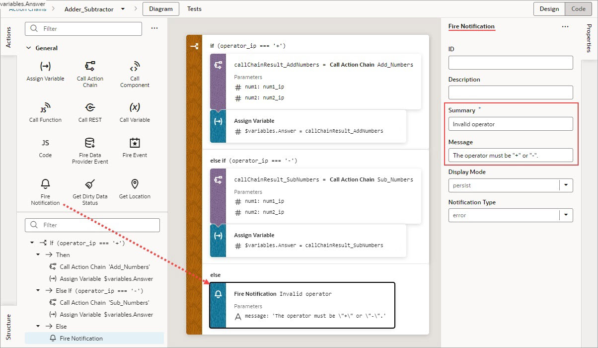 jsac-add-fire-notification-action.jpgの説明は以下のとおりです