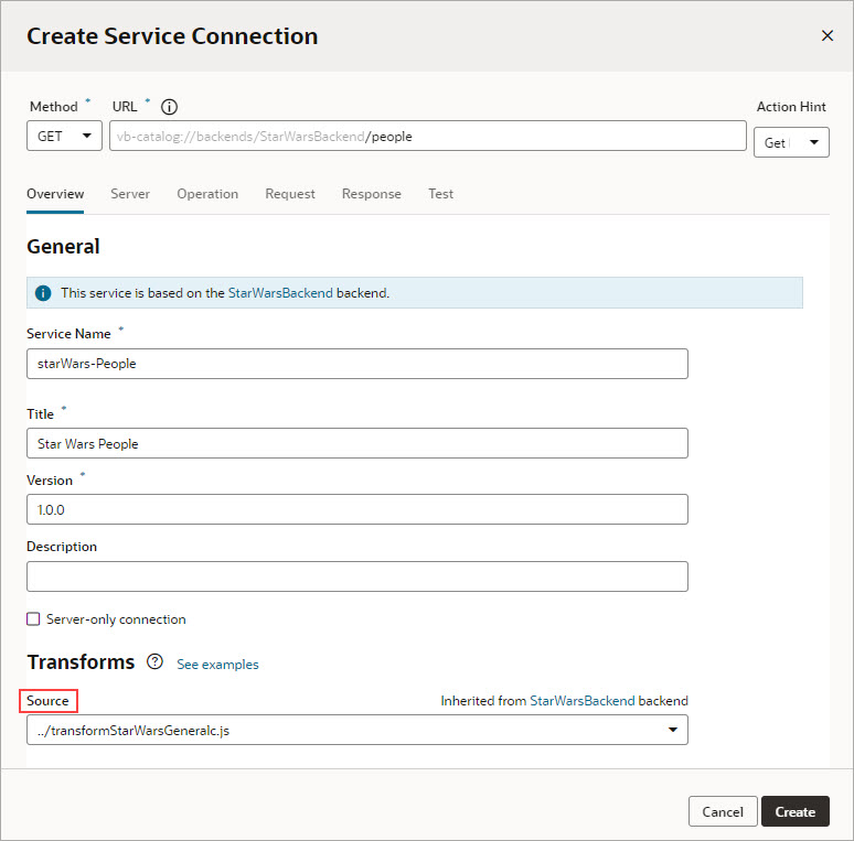 jsac-create-service-connection-backend.jpgの説明は以下のとおりです
