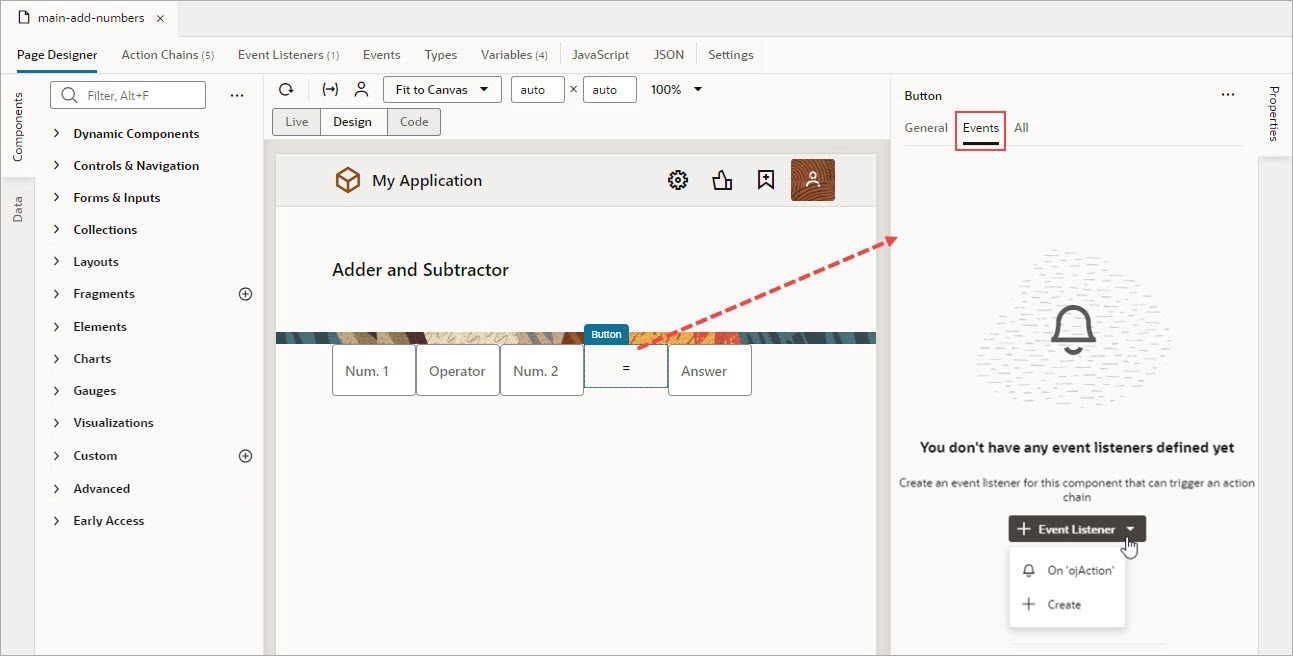 jsac-equals-button-events-tab.jpgの説明は以下のとおりです