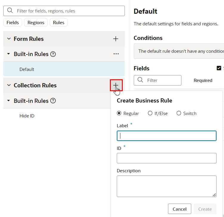 metadata-visapp-collectionrule-create.pngの説明は以下のとおりです