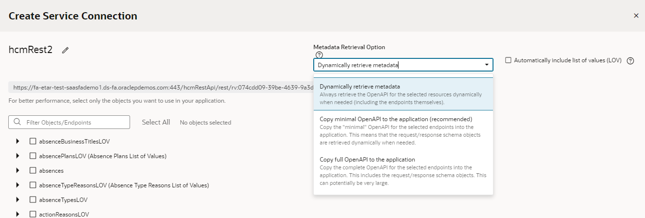 static-dynamic-serviceconnections-appui.pngの説明は以下のとおりです