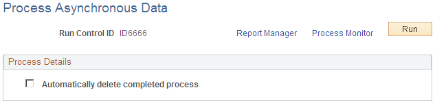 Process Asynchronous Data page