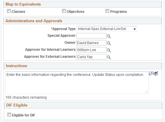Define Supplemental Learning - Details page (2 of 2)