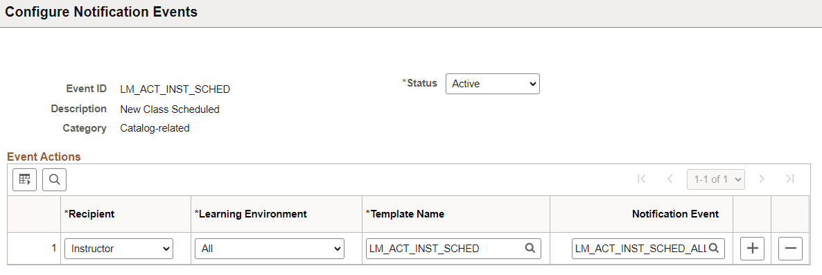 Configure Notification Events