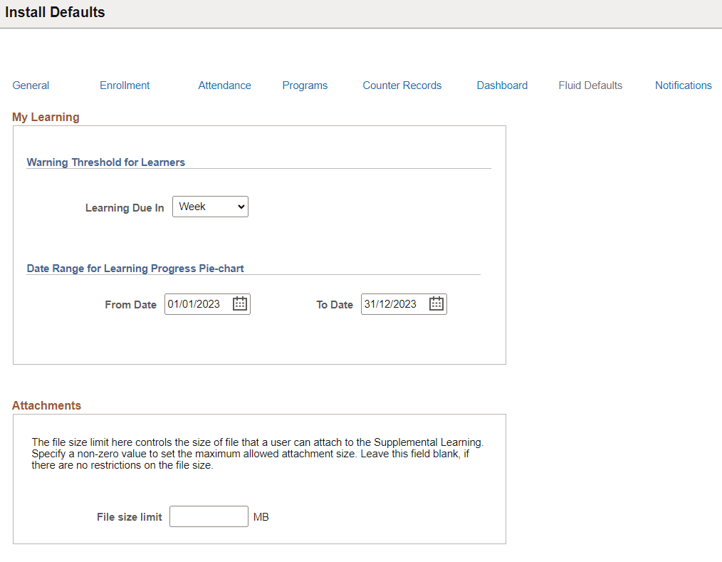 Install Defaults - Fliuid Defaults Tab
