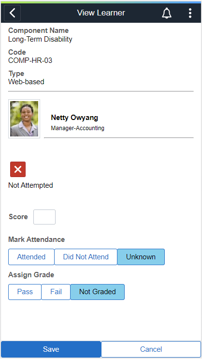SFF_Class_CompDetails_Component Roster_View Learner page