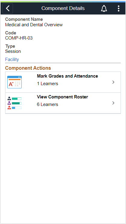 SFF_Session_Component Details Page