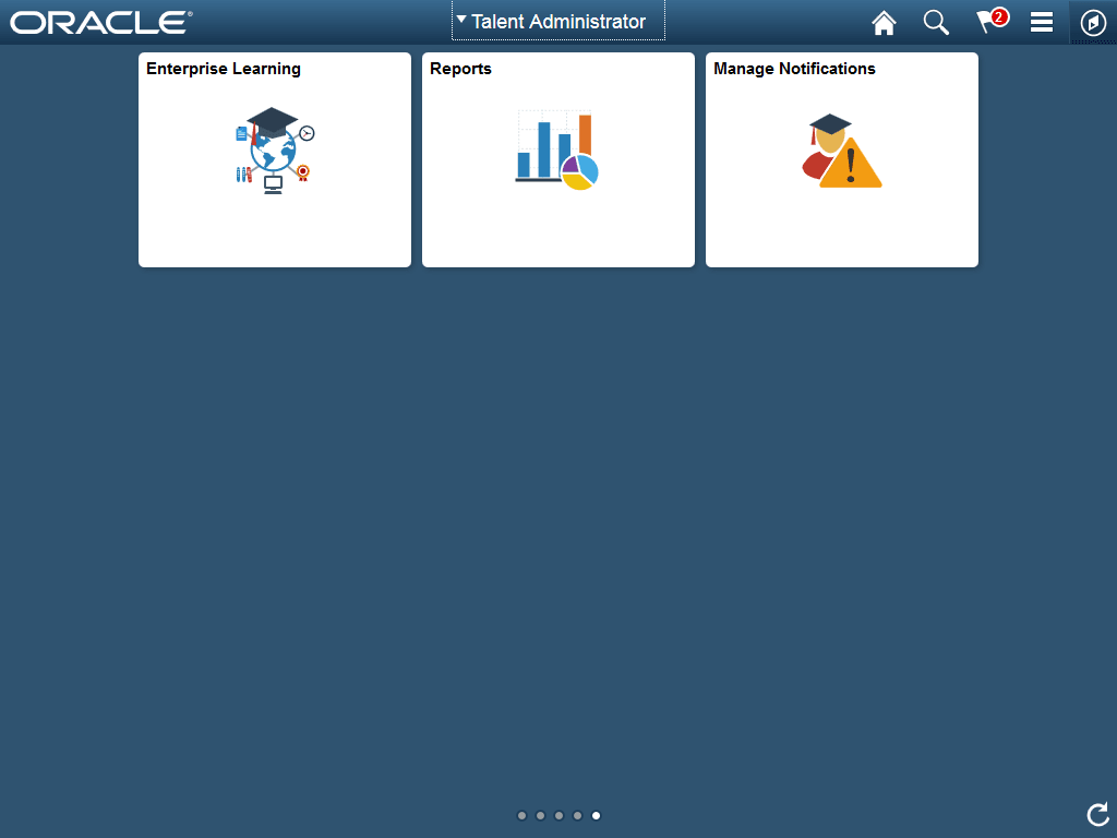 Talent Administrator home page