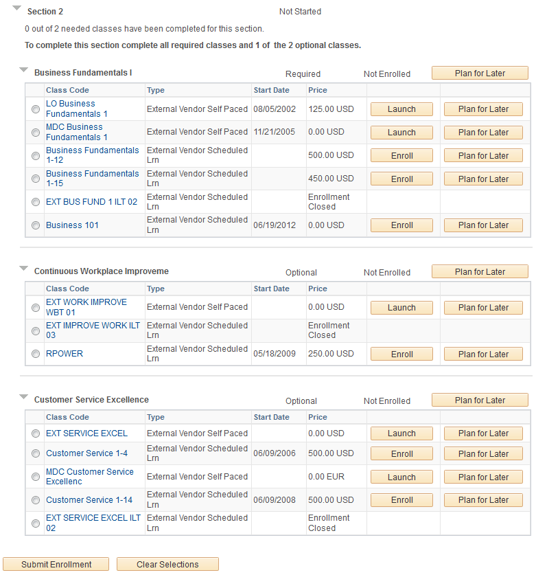 Program Progress page (3 of 3)