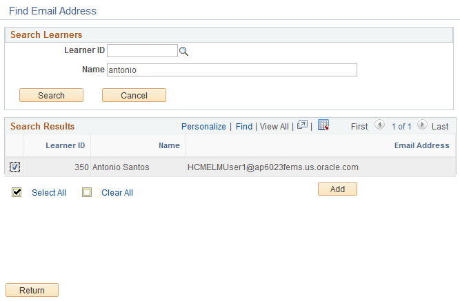 Find Email Addresses page