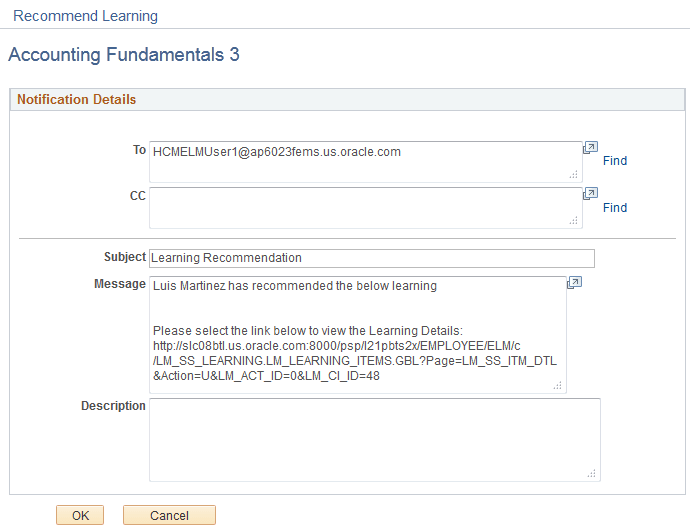 Recommend Learning page