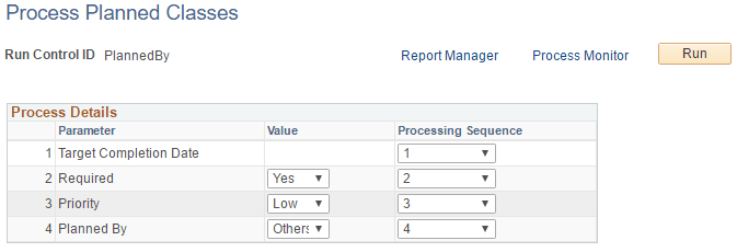 Process Planned Classes