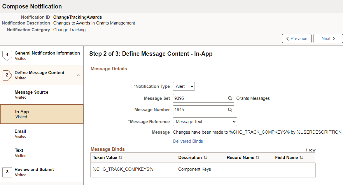 Example: Compose Notification - Define Message Content In-App