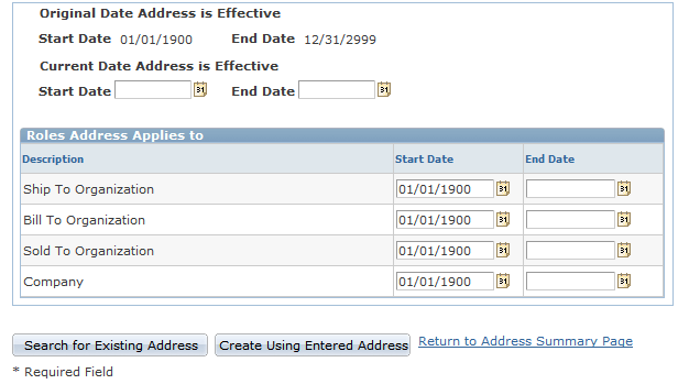 Update Address page (2 of 2)