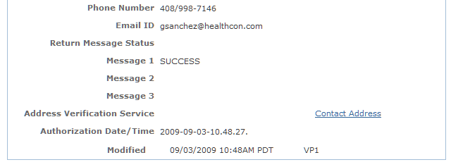 Review Electronic Card History page (2 of 2)
