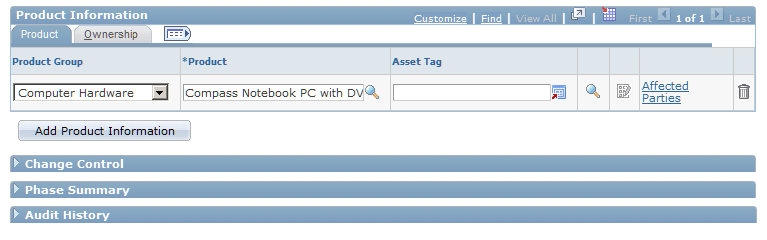 Change Request page (2 of 2)