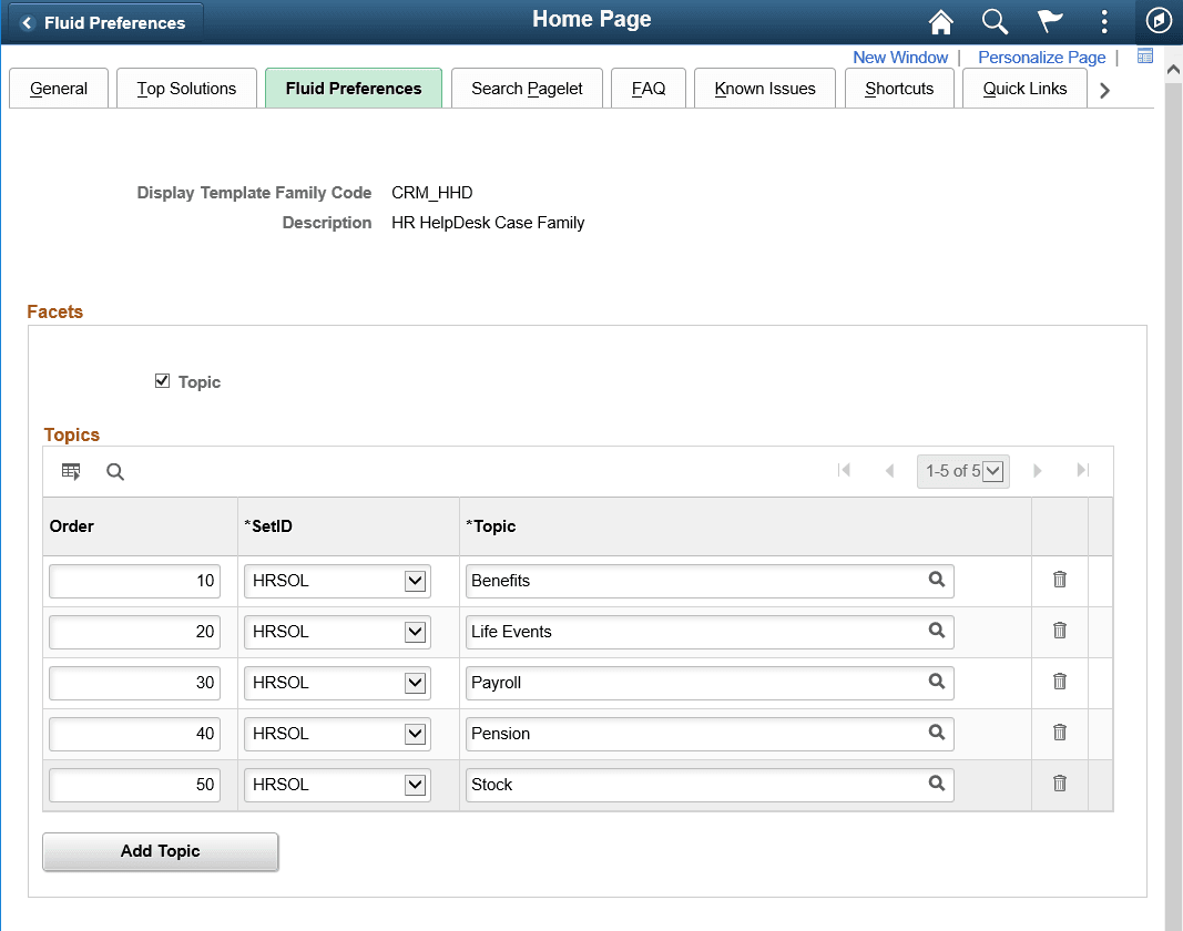 Home Page - Fluid Preferences