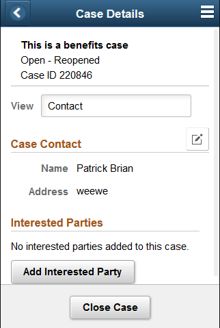 (Smartphone) Details Page: Contact