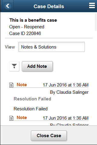 (Smartphone) Case Details Page: Notes and Solutions