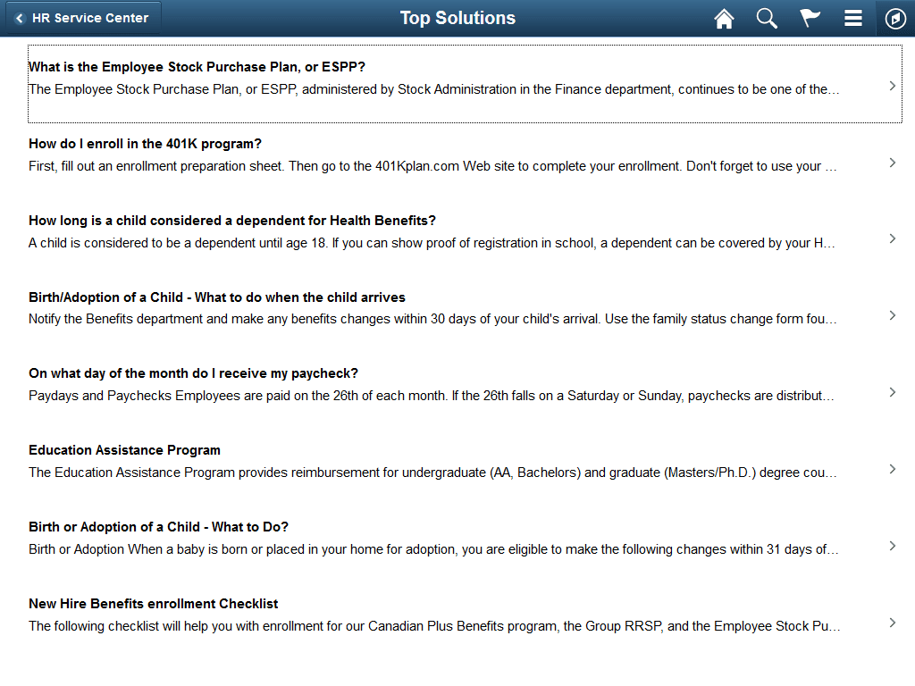 (Tablet) Top Solutions Page