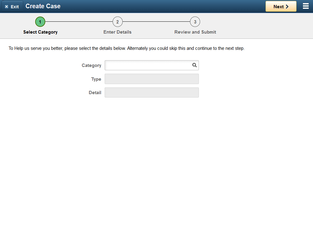 (Tablet) Select Category Page