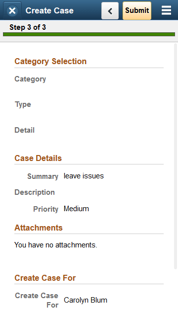 (Smartphone) Review and Submit Page