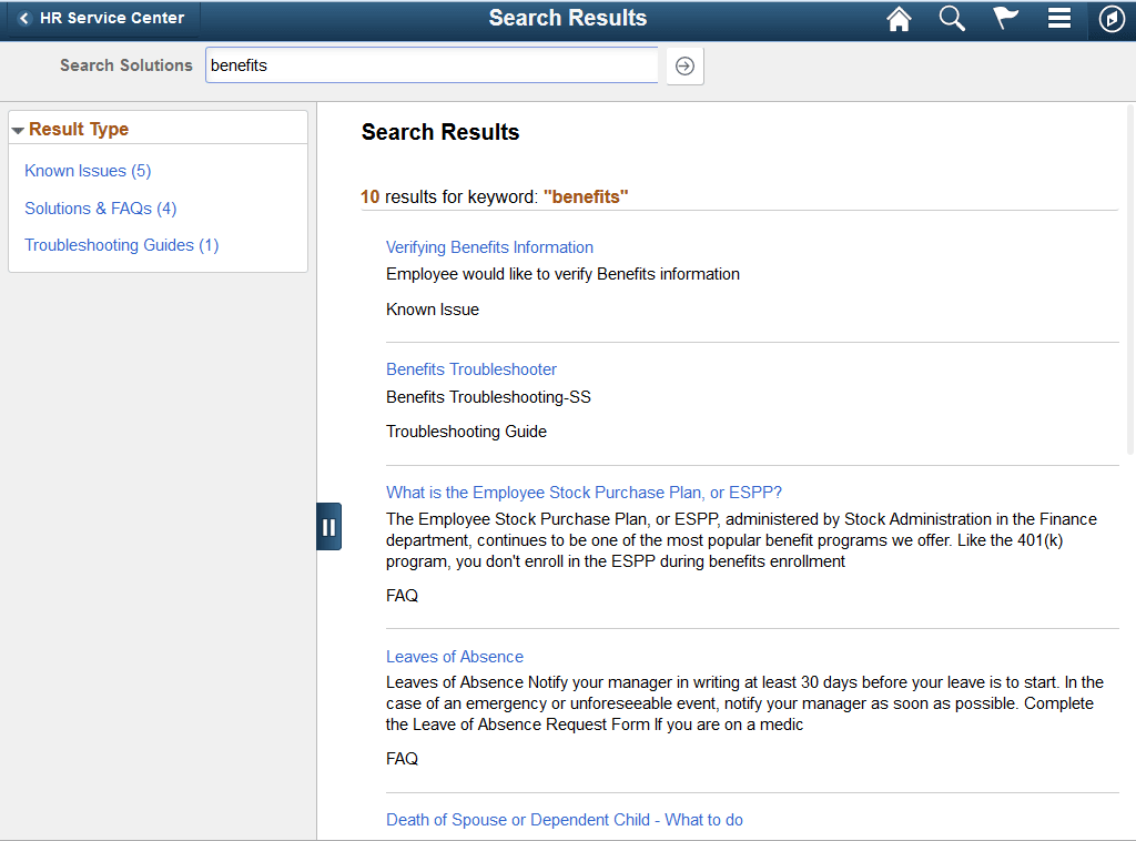 (Tablet) Search Results Page