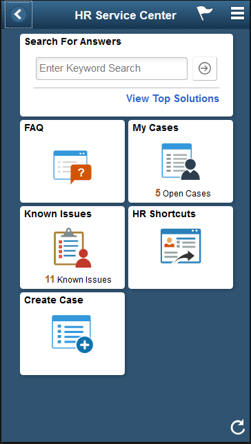 (Smartphone) HR Service Center Dashboard