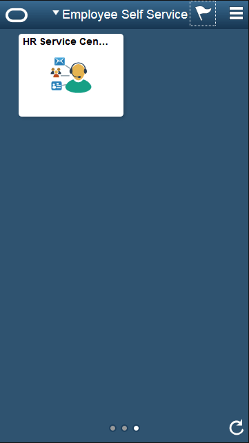 (Smartphone) Employee Self-Service home page