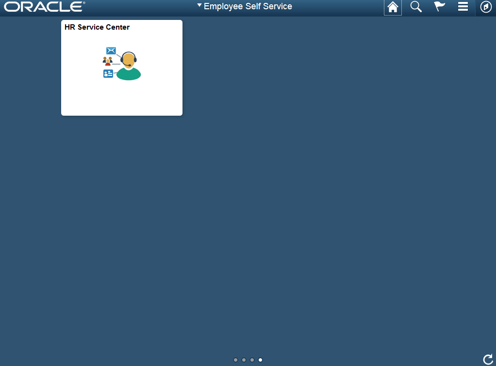 (Tablet) Employee Self-Service home page