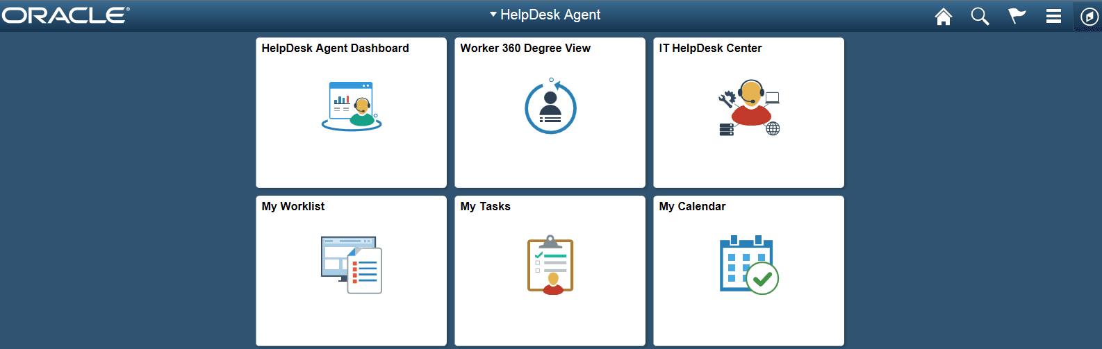 (Tablet) Helpdesk Agent home page