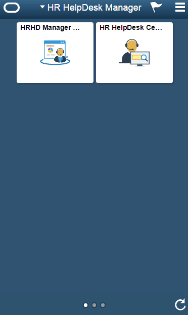 (Smartphone) HR Helpdesk Manager home page