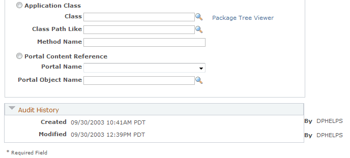 User Links page (2 of 2)