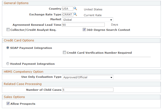 General Options page (2 of 2)
