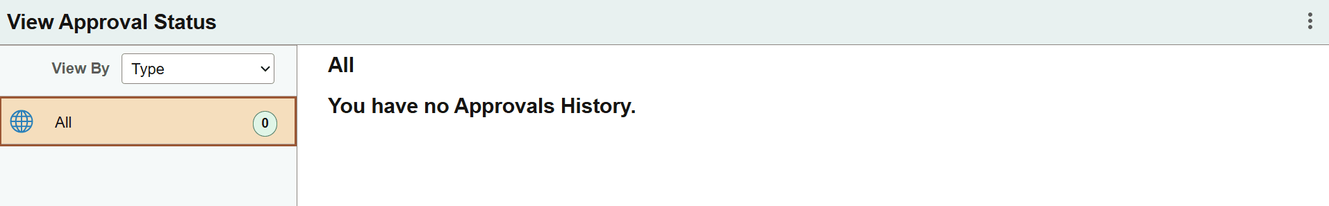 View Approval Status page