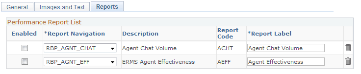 Reports page (1 of 2)