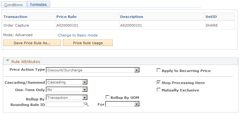 Formulas page (1 of 2)