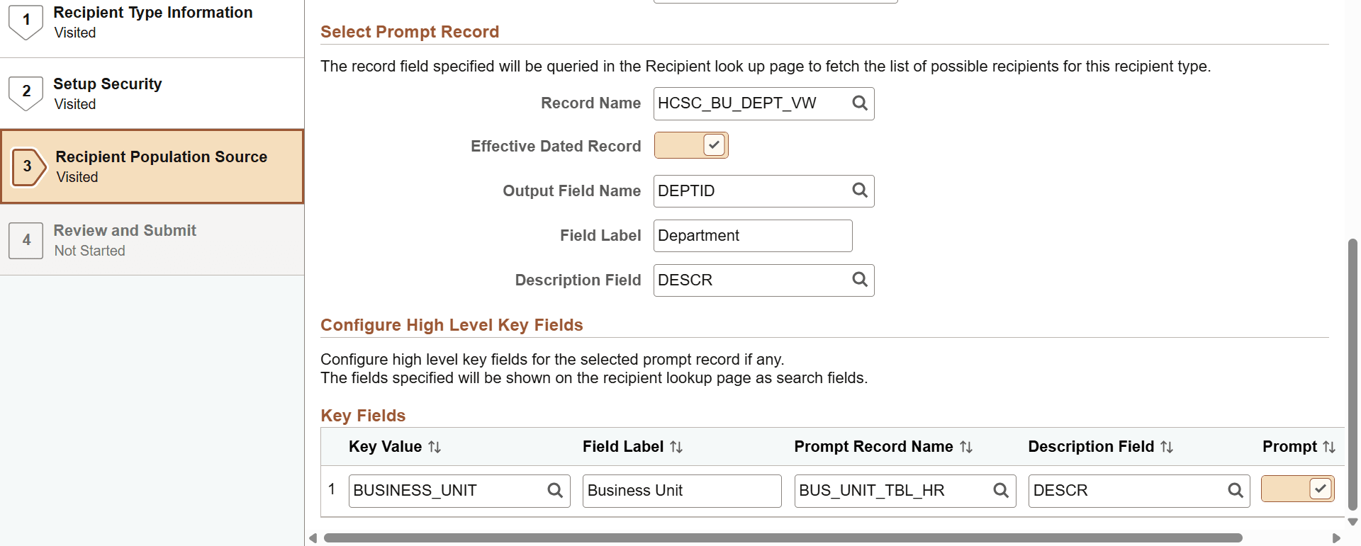 Recipient Population Source page (2 of 2)