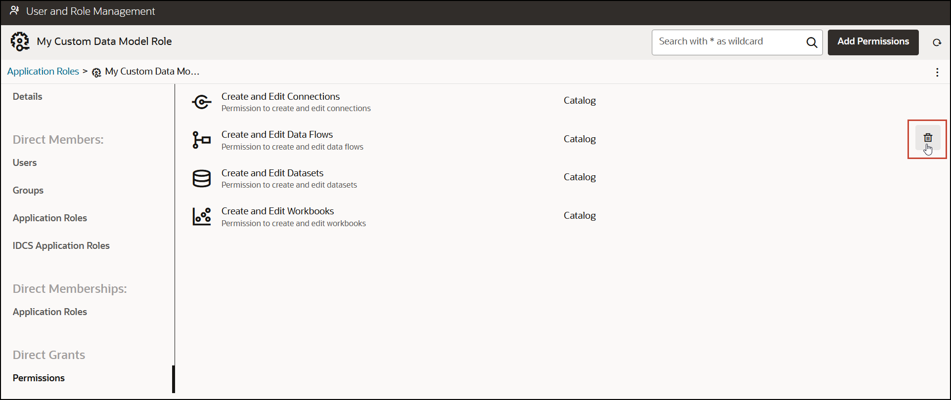 「権限の削除」アイコン