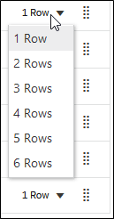 選択したカテゴリについて、ホーム・ページで表示する行数を選択します