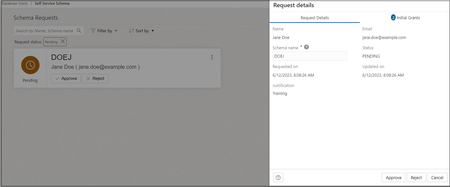 承認パネルの詳細の確認 承認パネルの詳細の確認
