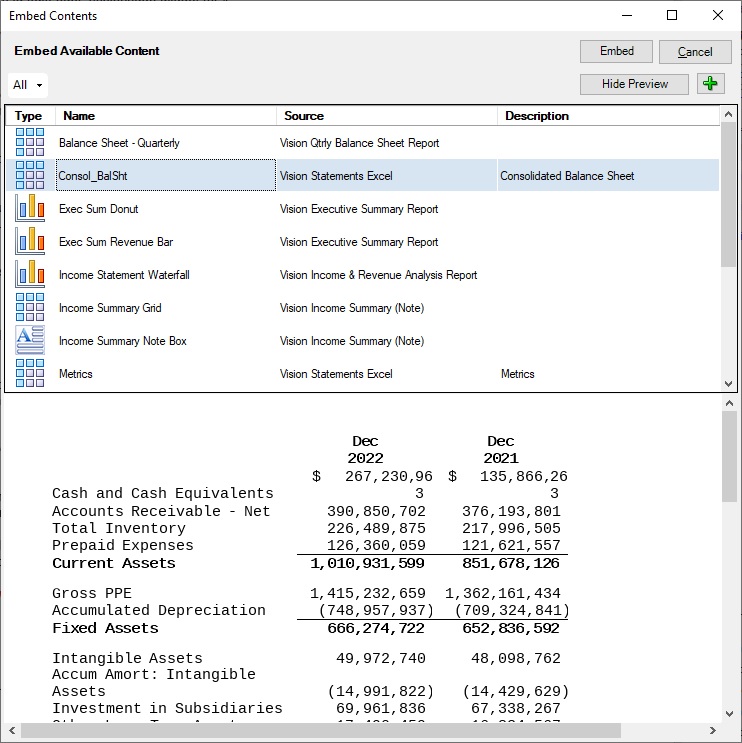 使用可能なコンテンツ・リストとは異なるタイトルのプレビュー