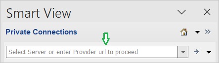 クイック接続の作成時にURLを入力するテキスト・ボックス