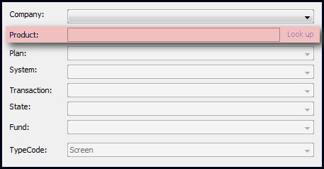Product Option in Rule Override Wizard