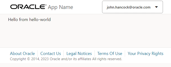 実行中のアプリケーションでレンダリングされるHelloWorldコンポーネント 実行中のアプリケーションでレンダリングされるHelloWorldコンポーネント