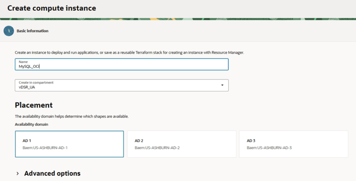 Create Compute instance